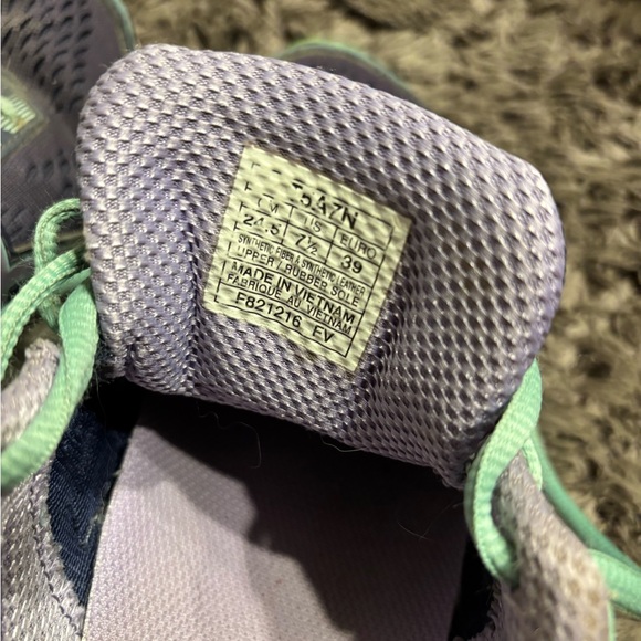 Asics Purple and Green Active Shoes - Picture 6 of 7